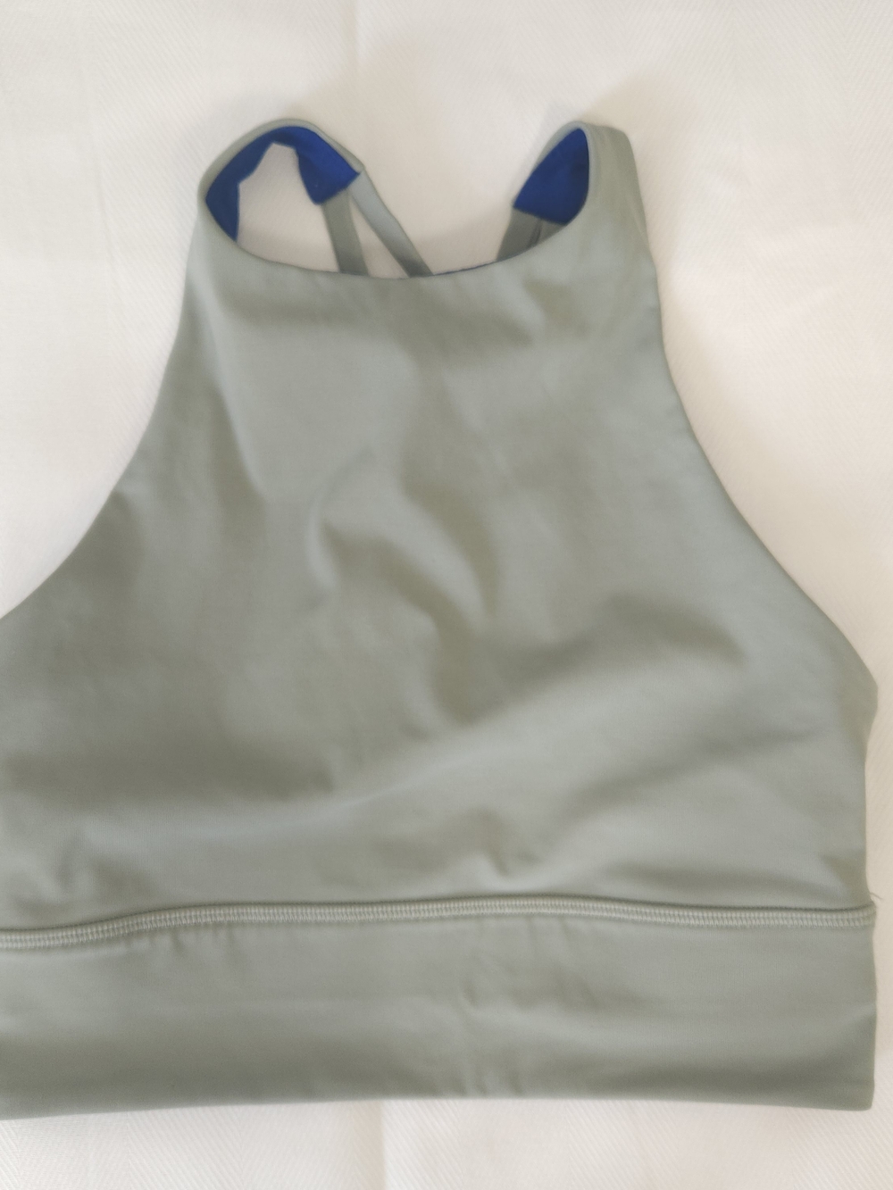 Lululemon Energy High-Neck Longline Tough Sports Bra Green Size 4